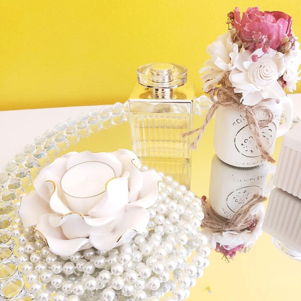 Ceramic Flower Votive Candle Holder